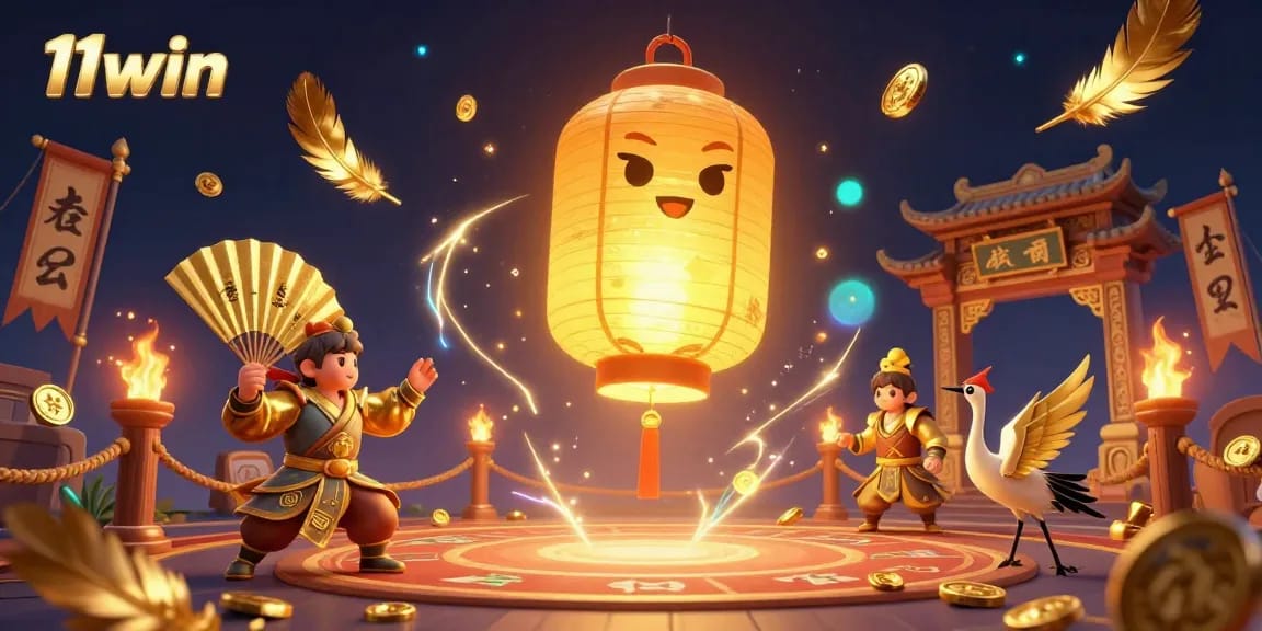 Experience thrilling gameplay with 11win at a vibrant casino featuring golden symbols and warriors.