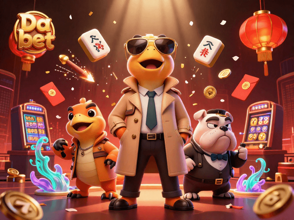 Experience thrilling moments at Da bet casino with exciting game elements and animated characters.