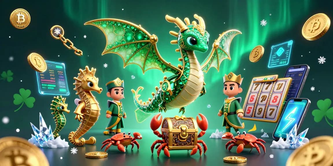 dabet offers engaging slots experience with 3D sea dragon guarding treasures and crypto elements for players.