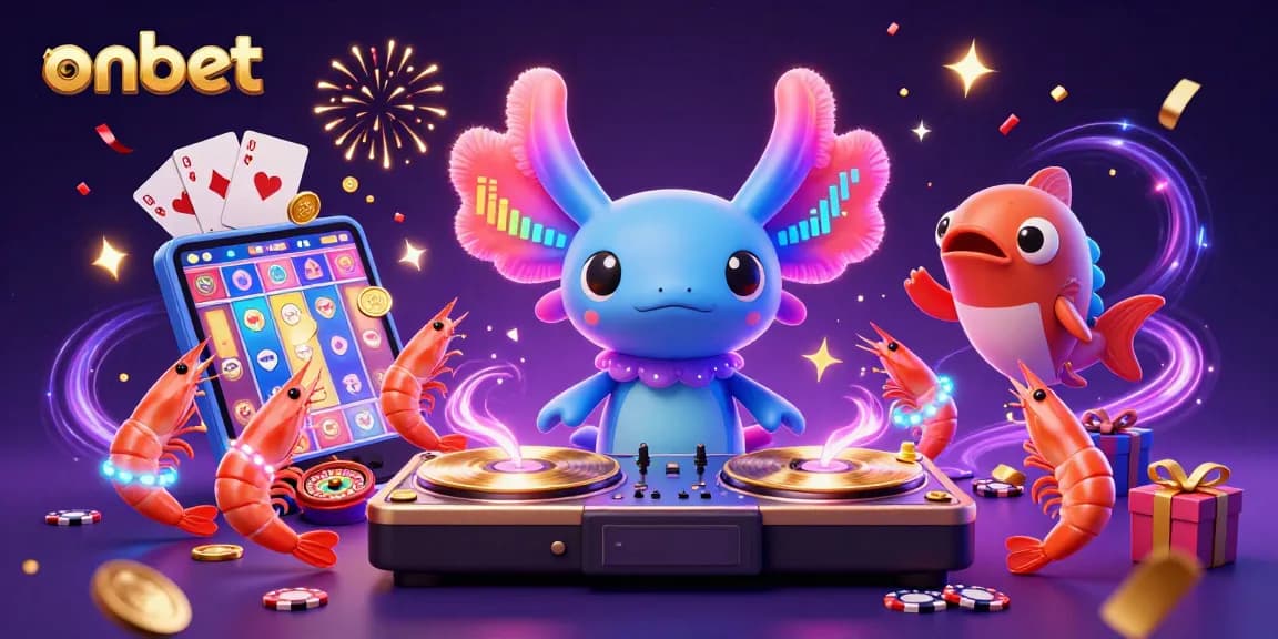 Experience thrilling gaming action at onbet with vibrant interactive characters and exciting casino elements.