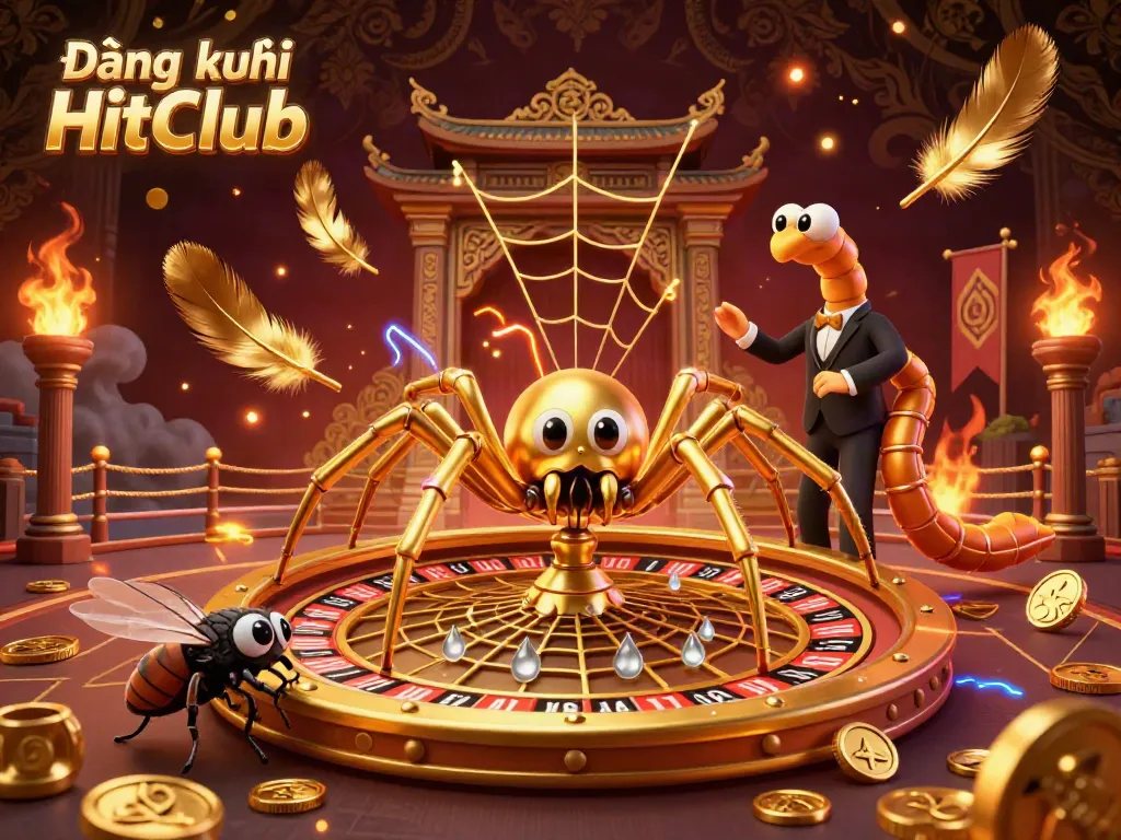 Engage with Đăng ký HitClub through a vibrant 3D illustration showcasing fun gaming elements and characters.